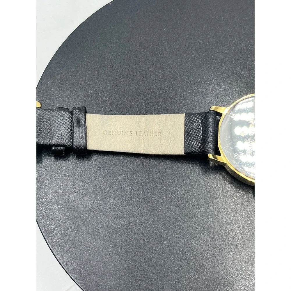 Kate Spade New York Metro Monogram‎ K Black Leather Quartz Watch